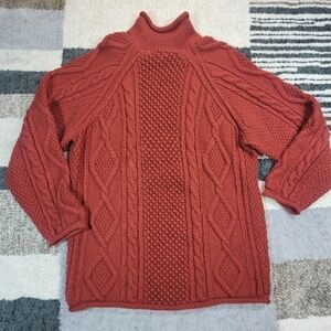 Vintage Anne Klein Chunky Cable Knit Textured Sweater Size Medium